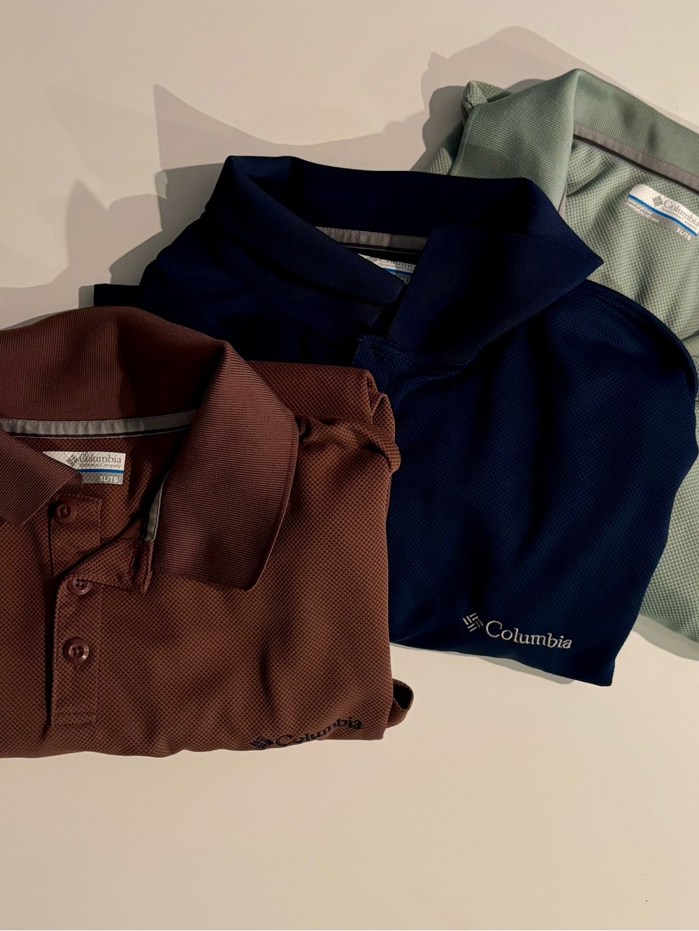 Columbia Men’s Polo Pack - Navy, Brown, Sage Green